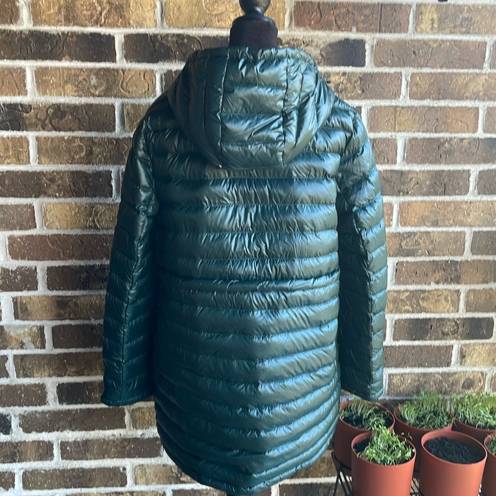 DKNY DONNA KARAN GREEN PACKABLE DOWN ANORAK JACKET - Picture 7 of 14